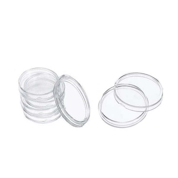 100 stk 45 mm indre diameter Mindemedaljer Transparent Plast Rund Æske Mønter Sølv Opbevaring Pro