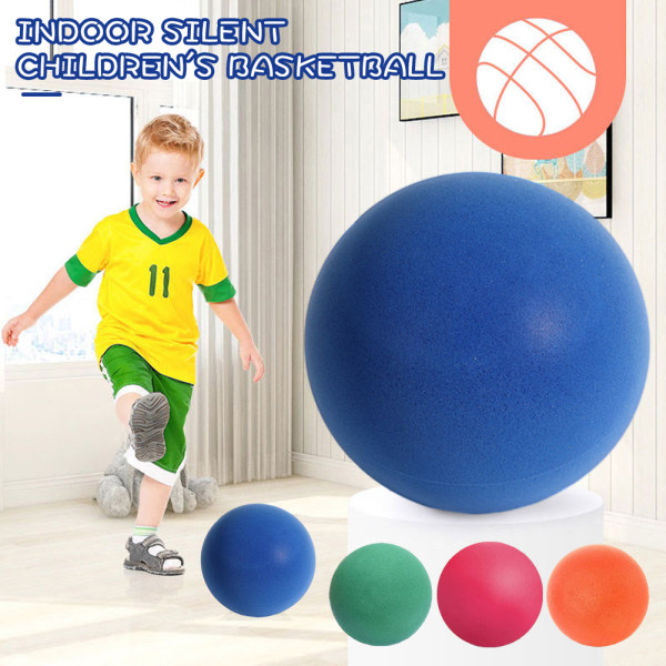 Indoor Handleshh Silents Basketball Soft No Inflation Training Koripallo verkkolaukulla lapsille Oranssi 24cm