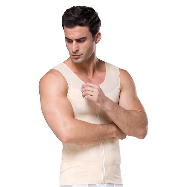 Mænd Slankende Body Shaper Tummy Control Undertøj Tank Top 2XL