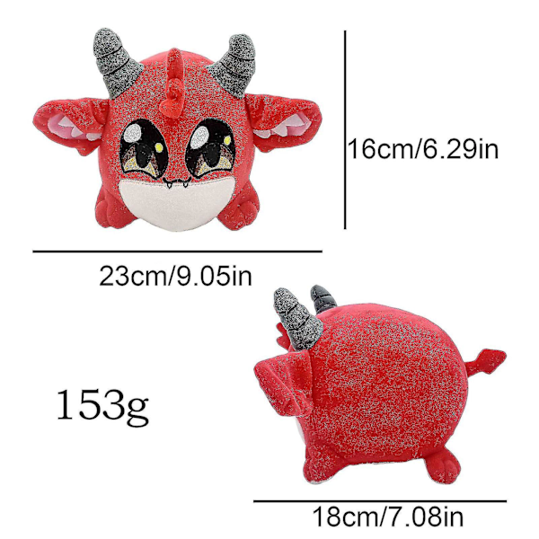 Plysjdyr for emosjonell støtte, søt Kawaii The Click Plushie leketøy for fans, søt myk plysjdyrpute [kk]