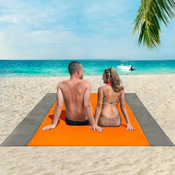 Sandfast strandtæppe, 200 x 210 cm vandtæt picnic m