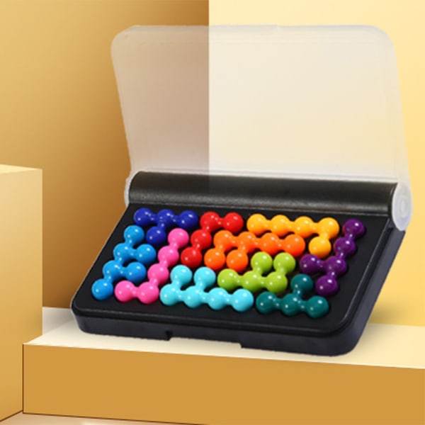 Färgglada 3D-pærlor Pusselleksak for barn Rolig pusselspel Plastleksakspresent for barn Pojkar Flickor 3D