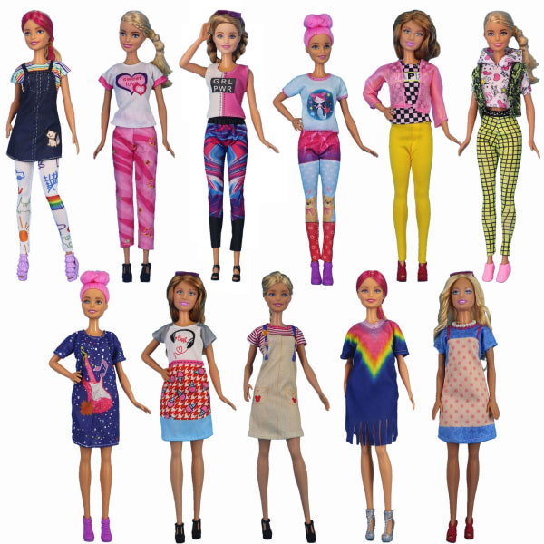 15 stykker 29 cm Barbie dukketøj Personality fashion dragt F