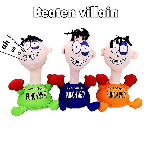 Kreativ Rolig Elektrisk Plysch Leksak Punch Me Doll Roliga Känslor Stressavlastning