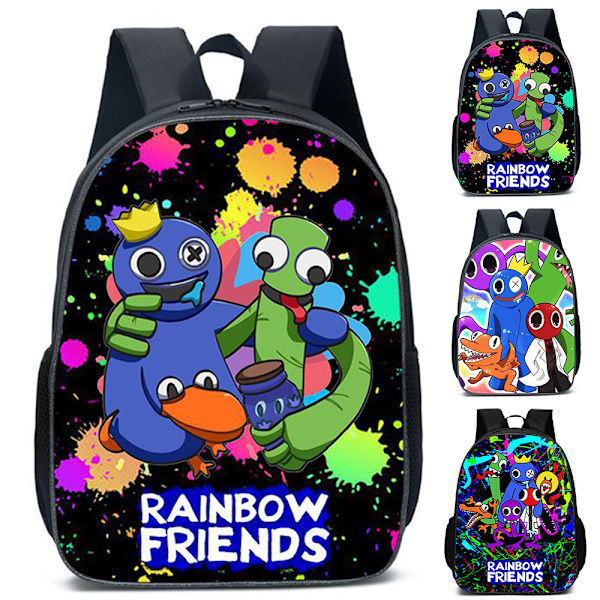 Rainbow Friends Ryggsäck - Skolryggsäck för Studenter med Laptopfack B