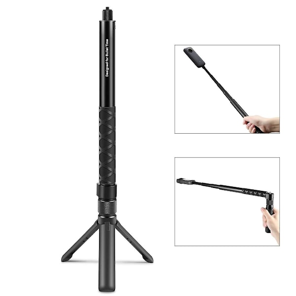 Pyörivä käsikahva työpöydän jalustateline X3 Time Controllerille 110 cm 5-osainen Selfie Stick Monopod-b (FMY)