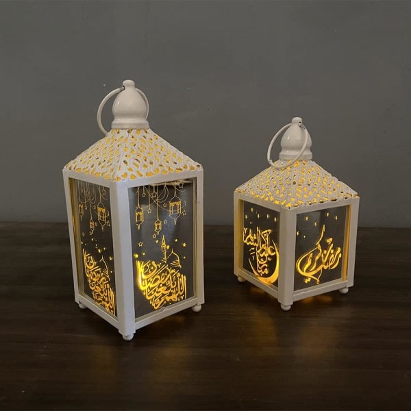 Ramadan-lyhdyt Lamppu Eid Mubarak Decor LED-lamput kultaisia