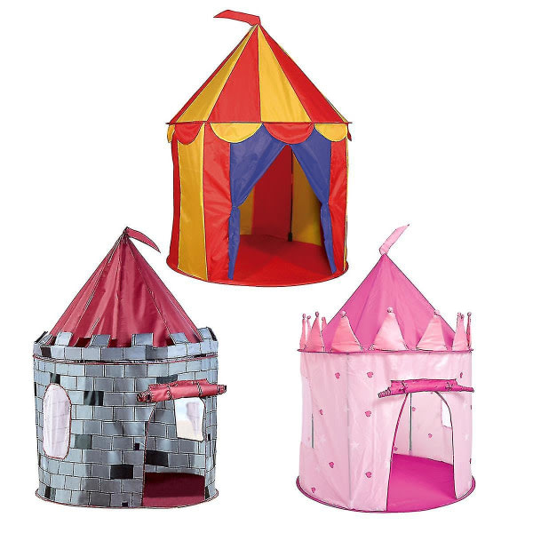 Runt Lektält för Barn - Lätt Inomhus & Utomhus - Prinsessa & Riddare Slott