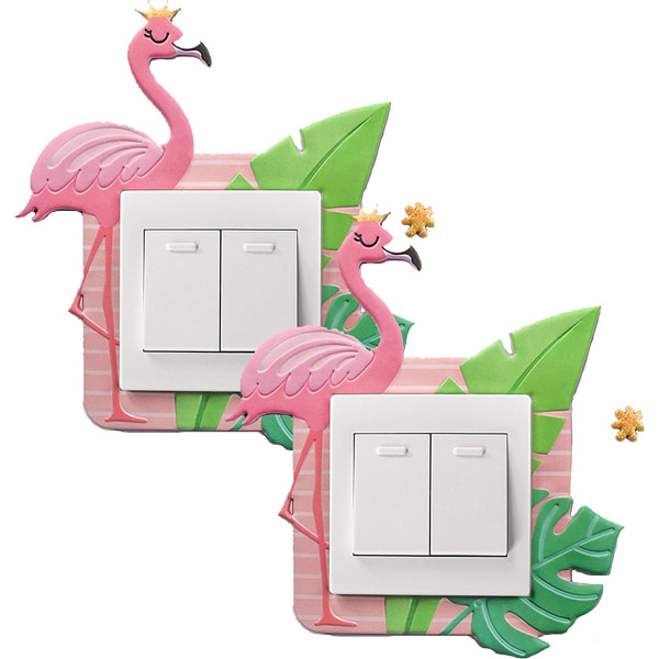 2 stk Unicorn Light Switch Stickers Cover Switches Kids 3D