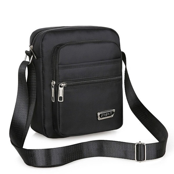 Mænd Crossbody Tasker Skuldertaske SORT 4 ZIPPER 4 ZIPPER sort black 4 zippers-4 zippers