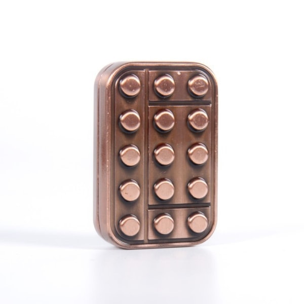 Metal Fidget Slider Magnetisk Haptisk Slider EDC Brick Blocks Legetøj Orange