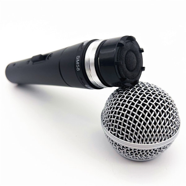 För Shure SM58 Dynamisk sångmikrofon Trådbunden mikrofon med switch Wit