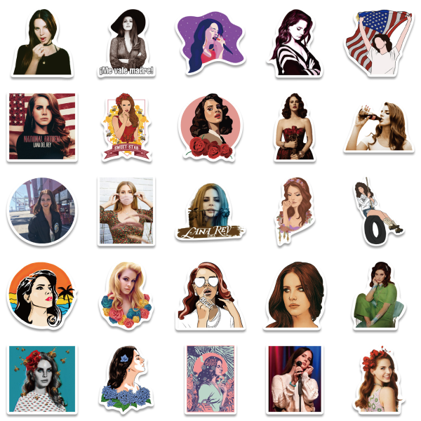 50 kpl laulaja Lana Del Rey Graffiti-tarra