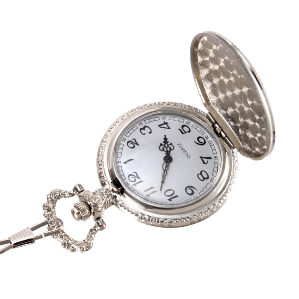 Vintage taskukello Quartz Watch Cool Chain Kultainen Purjevene Cover kellot hopea