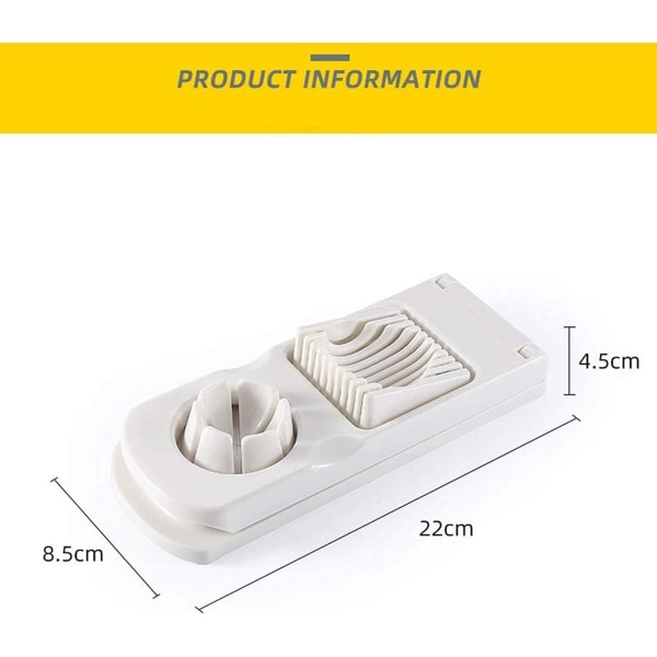 Eggedeler, Manuell Eggeskjærer, 2 i 1 Eggeskjærer Kjøkkenhjelp, For Potetskjæring Potet, Jordbær, Kiwi, Banan
