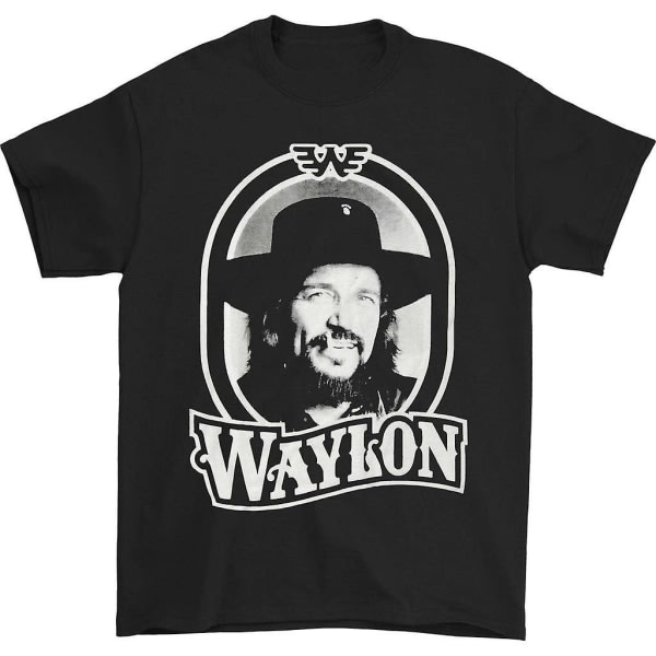 Waylon Jennings Tour 79 Sort T-shirt ESTONE XXL