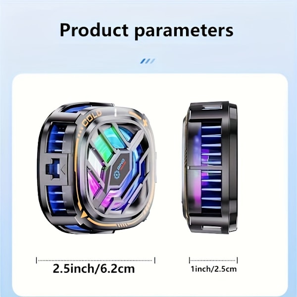 X76 Matkapuhelimen jäähdytin digitaalisella näytöllä ja kolmella säädettävällä magneettisella takakiinnikkeellä black