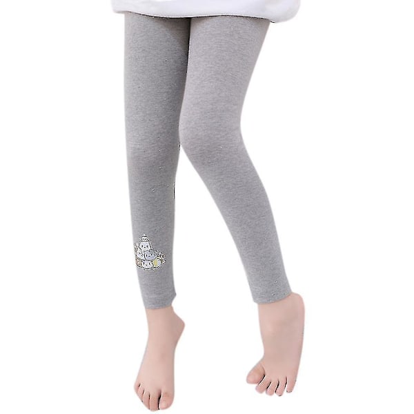 2-12 år Jenter Enhjørning Trykte Skinny Leggings Bukser Grey