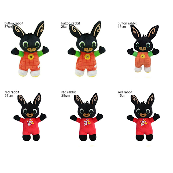 15-37 cm Bing-pehmolelu Bunny Rabbit Doll 15CMRED KANIN RÖD red rabbit 15cm