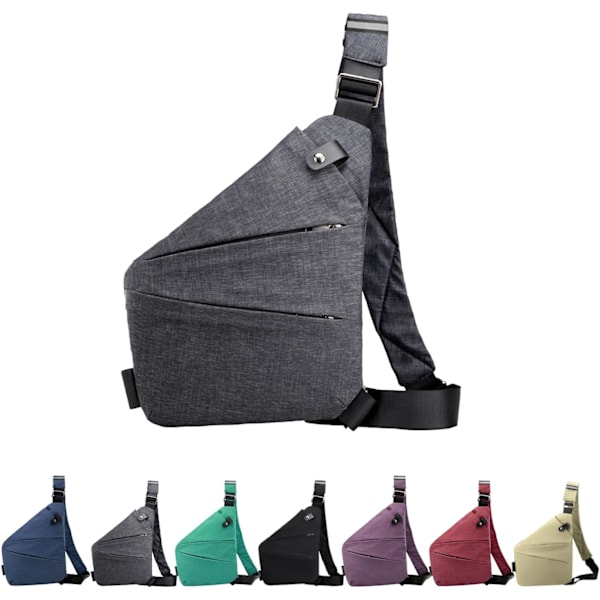 Stöldskyddad Crossbody-väska för Kvinnor Personlig Flex Reseväska Stöldskyddad Cross Body-väska Snedsydd Bröstväska för Män (YD)