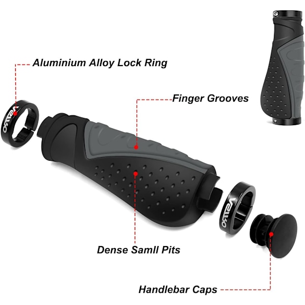 Cykelstyrehandtag Gummi Halkfritt ergonomiskt MTB-grepp B
