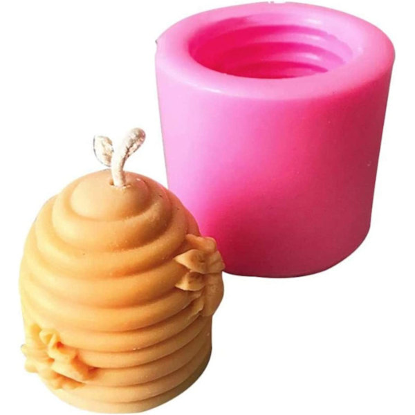 1 x 3D bi-formad silikonform för ljus,