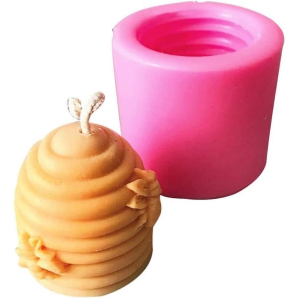 1 x 3D silikoneform i form af en bi til stearinlys,