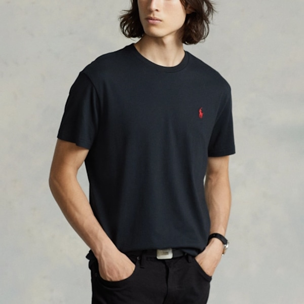 PoloRalphLauren T-shirt Herr Bomull Kortärmad Rundhals Pullover Tee Toppar Svart Black 2XL