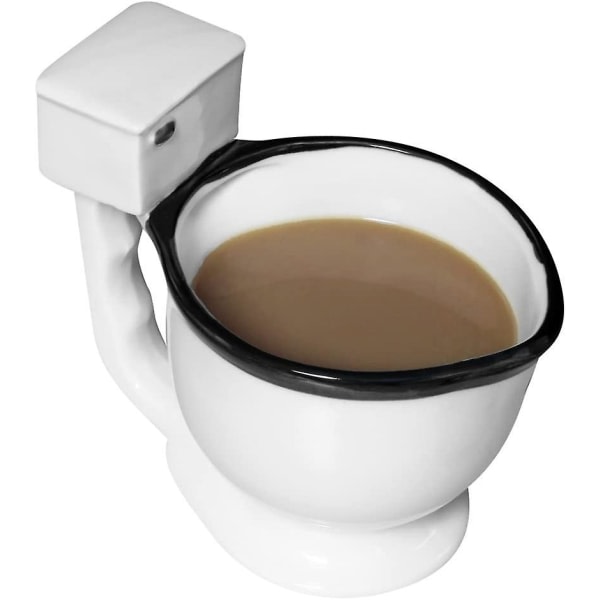 Toalett kaffemugg/kopp-keramik-te/dryck/godis-10oz-kul.