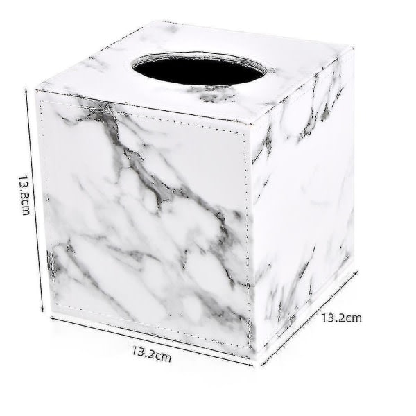 Marble Cube Square Tissue Box Pu Læder Roll Tissue Holder Warehouse