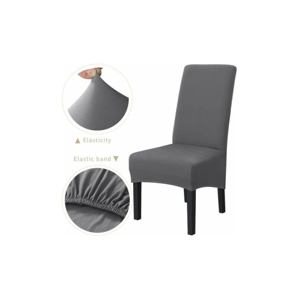 6-pakks vaskbare universelle stretchmikrofiber stolsdeksler