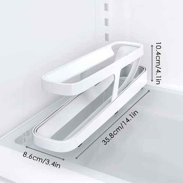 Egg Holder Kjøleskap Eggbrett, Organizer, Automatisk Rullende Egg Holder 2 Lag Automatisk Rullende Egg Dispenser Egg Dispenser Egg Oppbevaring