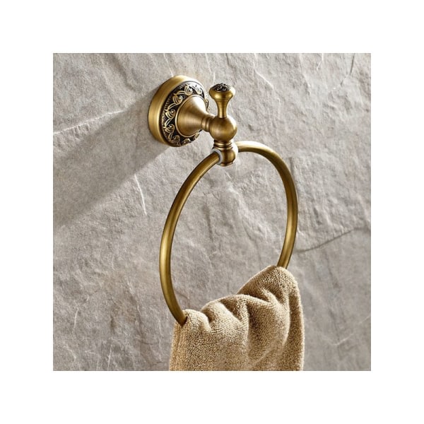Antik trækkæde i tøjning, rund retro hånddukshængare til badeværelset Vægmonteringshåndklæder til badeværelset