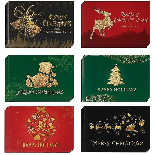 24 hyvää joulukorttia, joulukortteja kirjekuorilla ja kpl