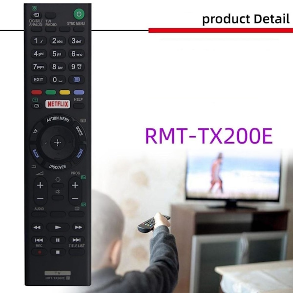 Fjernkontroll erstatning for Sony RMT-TX200P TX200E TX200 rmt-tx200e