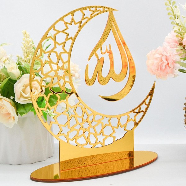 Ramadan Eid Decoration, Acrylic Moon Star Ramadan Table Decoration