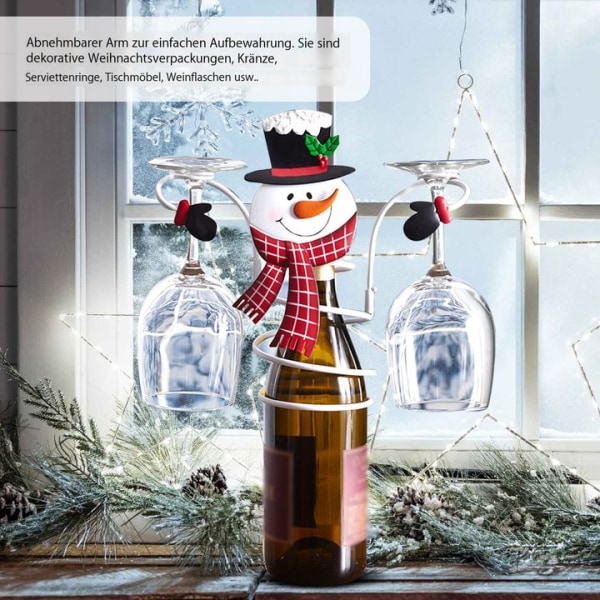 Juleglassholder Vinflaske Glassholder Ornament Bar
