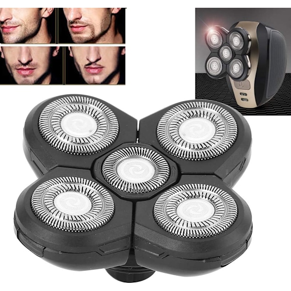 5 Razor Heads, Universal Shaver Replacement For Electric Shaver Head And Face Shaver Head.(Save 5 Blades)