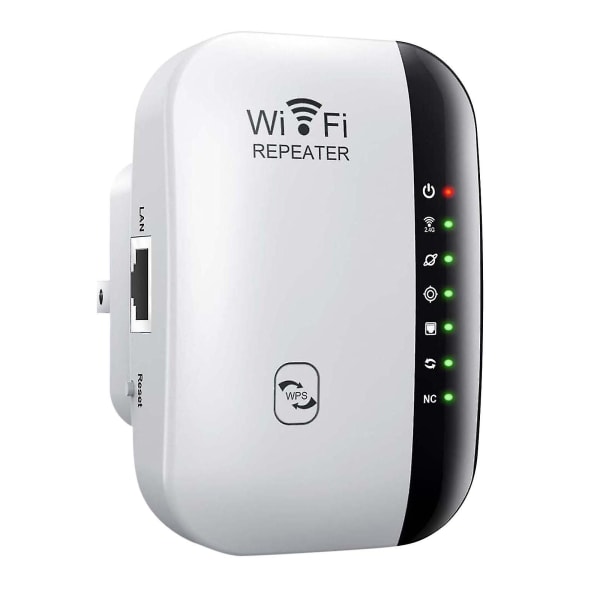 Wifi Extender Signal Booster Trådløst internet Langrækkende forstærker-Hvid