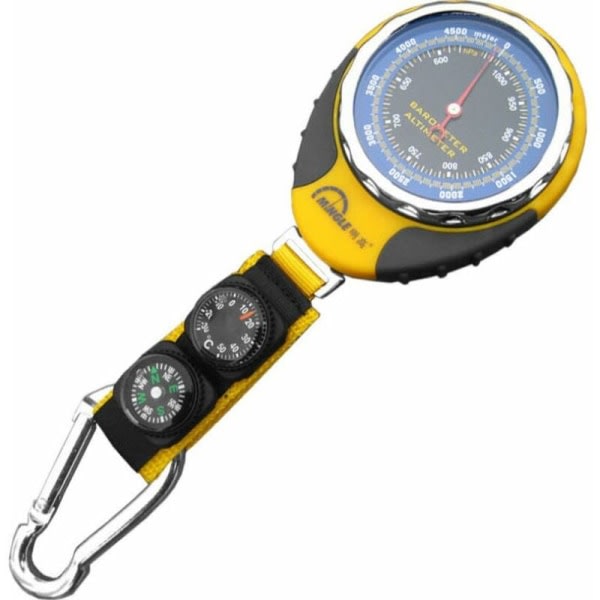 BF bärbar multifunktionell digital höjdmätarebarometer för utomhuscamping vandring och klättring Modell: gul