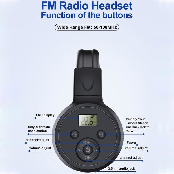FM-radiohodetelefoner for best mottak Vikbare FM-hodetelefoner