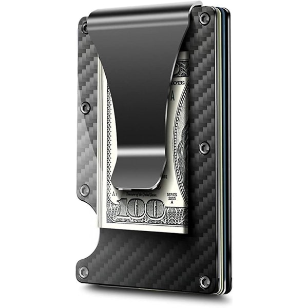 Pengaklämma,minimalistisk plånbok Kreditkortshållare Smal case Aluminium Rfid Blockering Framficka Visitkortshållare Kontantklämma -