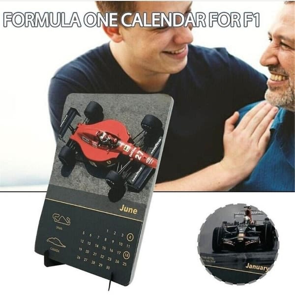 Formel 1-kalender 2024 Skrivbordskalender Månadsbordskalendrar Dekoration för F1-fans Presenter