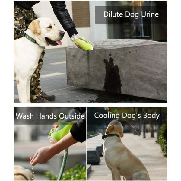 (Blå) Bärbar hundvattenflaska Silikon Resehundvattenflaska