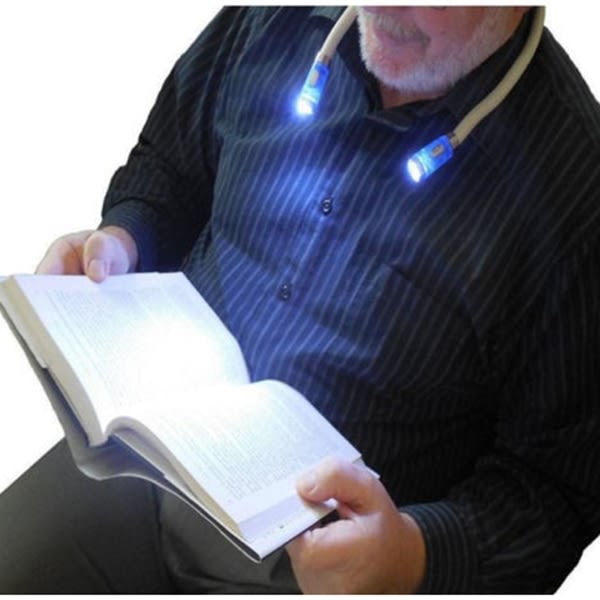 Flexibel LED Neck Light Book Läslampa Handsfree Ljusrosa