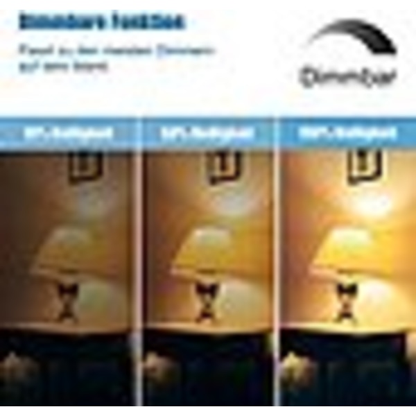 Dimbar energisparande glödlampa E27, 6 W (motsvarande 60 W)