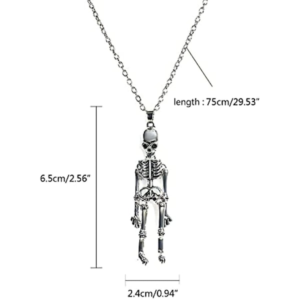 Venninnemagnet Skjelett Skalle Halskjede Bff Smykker Halloween Magnetisk Halskjede For Bestie Søster Par Magnetisk Halskjede For Menn