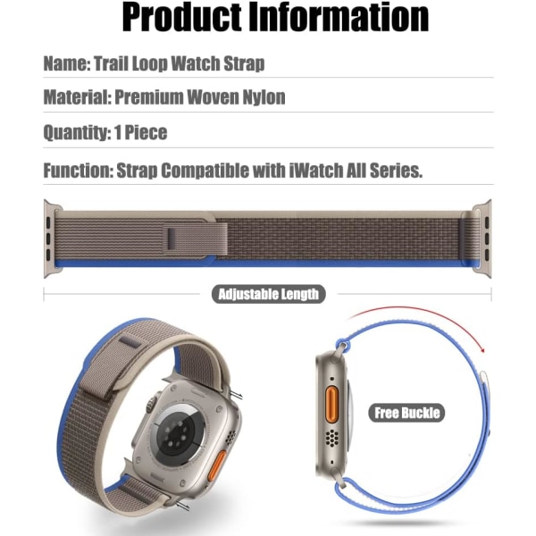 Band kompatibel med Apple Watch 49/45/44/42 mm