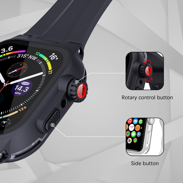 Kompatibel med Apple Watch 45 mm-rem