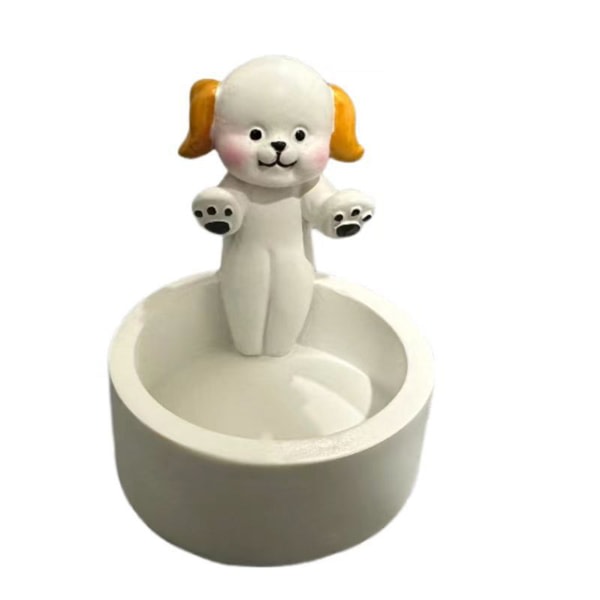 Tecknad kanin/hund lysholdere Praktisk skrivebordsmodell dekorativ model til stue Hund